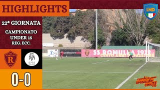 Romulea  Spes Montesacro  HIGHLIGHTS XXII giornata Under 15 Reg Ecc [upl. by Lenwood]