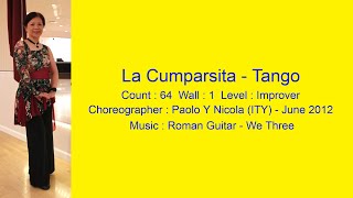 La Cumparsita Tango Line Dance Walk Thru amp Demo [upl. by Kanal]