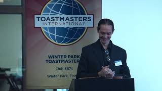 Sean Esler  Evaluator 4  Winter Park Toastmasters  11824 [upl. by Annayt]