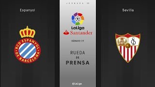 Rueda de prensa Espanyol vs Sevilla [upl. by Eiuol]