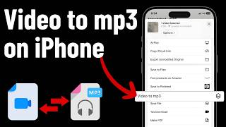 How to Easily Convert Video to Audio on iPhone Video to mp3 [upl. by Anirak]