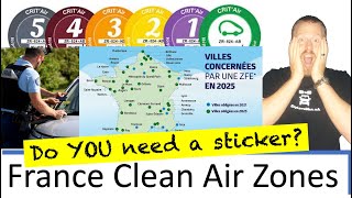 France Clean Air Zones  Crit Air Sticker  Do you need one [upl. by Burack]