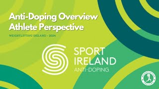 AntiDoping Overview  Athlete Perspective  2024 [upl. by Urbannal]