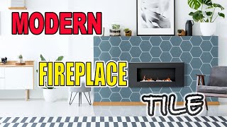 Modern Fireplace Tile Ideas  Home Interior Design [upl. by Emery]