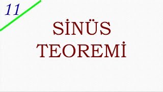 11 SINIF TRİGONOMETRİ 19  SİNÜS TEOREMİ [upl. by Pip143]