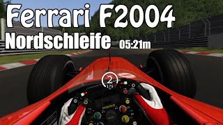 Ferrari F2004 Nordschleife  0521m Assetto Corsa [upl. by Nagap954]