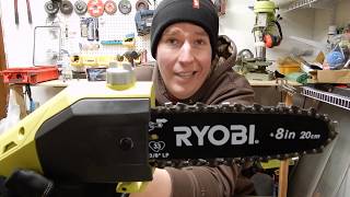 Ryobi Pole Saw unboxing and review [upl. by Ardnosac]