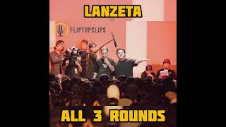 LANZETA ALL 3 ROUNDS VS MHOT mhot lanzeta pangilsapangil fliptopclips [upl. by Cosette]