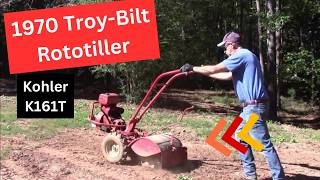 1970 TroyBilt ROTOTILLER Wont START or RUN  Lets FIX it  Kohler K161T 7HP [upl. by Bolt]