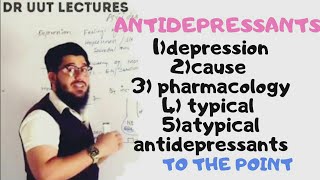 pharmacology antidepressants  typical amp atypical antidepressants pharmacology by Dr uut lectures [upl. by Avad]