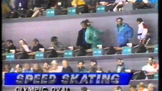 Winter Olympic Games Calgary 1988  500 m ice preparation  interview Ykema [upl. by Ledba]