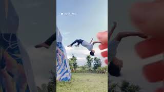 Flip to be Cake challenge 🔥 parkour parkourfreerunning [upl. by Farmelo]