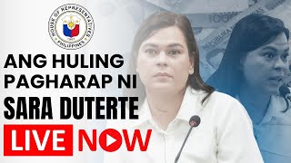 🔴LIVE ANG HULING PAGHARAP NI SARA DUTERTE [upl. by Oswald]