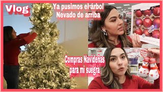 Ya pusimos el árbol Nevado🎄comprando cosas de Navidad para mi suegra [upl. by Ddat]