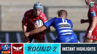 DHL Stormers v Scarlets Instant Highlights  Round 2  URC 202324 [upl. by Colline]