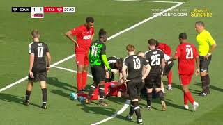 Theo Baker Badly Injured at Sidemen Charity Match 2023 [upl. by Naimad]