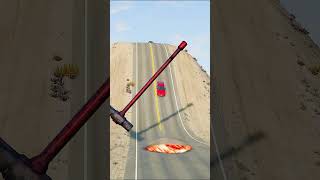 Cars vs Big Hammer beamngdrive automobile beamngworld [upl. by Fates]