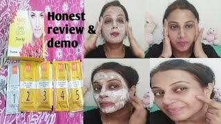 How to get glowing skin at home Vlcc glow facial kit review and demo Facial at home fairskinathome [upl. by Annahsirhc749]