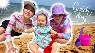 FIRST TIME AT THE BEACH FOR REBORN TODDLER MADDIE [upl. by Atinaw]