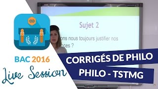 Bac 2016  Corrigés de Philo  Terminales STMG [upl. by Possing]