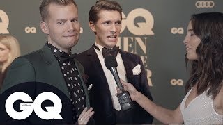 Joel Creasey And Boyfriend Leave Red Carpet Host In Stitches On GQ Red Carpet [upl. by Sonahpets]