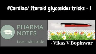 CARDIAC OR STEROIDAL GLYCOSIDES WITH TRICKS1 RRB PHARMACIST EXAM  GPAT  ESIC  PART49 [upl. by Docile]