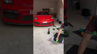 Porsche GT4 Detailing bahrain detailing porsche gt4 like youtube reels satisfying cars [upl. by Hetty599]