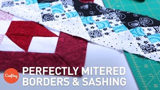 Mitered Corners for Borders amp Sashing  Easy Quilting Technique with Winnie Fleming [upl. by Ahsenauq491]