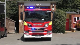 Essex Fire amp Rescue Service  Newport Heavy Rescue Pump Turnout [upl. by Ahsitruc581]