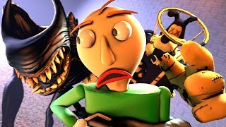 Beast Bendy amp Brute Boris vs Baldi Bendy And The Ink Machine Chapter Animation [upl. by Nahshun932]