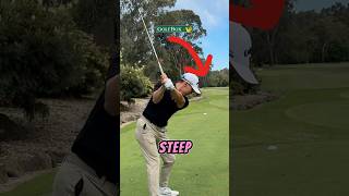 Are you steep in the downswing LETS FIX THAT 🙌🏻🔥 golf golfcoach golfswing golftips [upl. by Barker71]