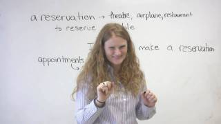 English Vocabulary  Appointments amp Reservations [upl. by Rentschler]