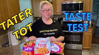 Tater Tot Taste Test  YUMMO Let’s Go [upl. by Naivart666]