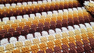 Easy Crochet Stitch  Crochet Blanket Crochet Wrap  Crochet Larksfoot Stitch Tutorial [upl. by Aisirtap907]