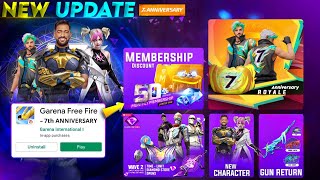 7TH ANNIVERSARY FREE REWARDS 2024 OB45 UPDATE FREE FIRE  FREE FIRE NEW EVENT  NEW EVENT FREE FIRE [upl. by Ahsitniuq]