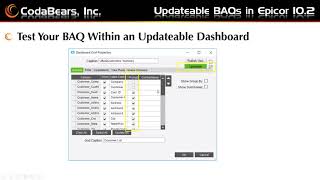 Using Updateable BAQs [upl. by Casanova]