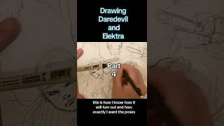 Draeing Daredevil and Elektra part 4 daredevilart drawing elektraart comicbookartstyle pencil [upl. by Cooke82]