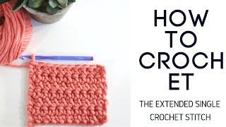 How to Crochet the Extended Single Crochet Stitch Esc [upl. by Netnerb]