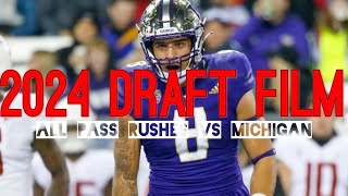 Bralen Trice Vs Michigan All Pass Rushes [upl. by Rrats50]