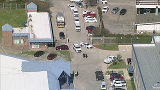 Mesquite TX Suspect injured during shooting with officers at charter school police say [upl. by Johannessen719]