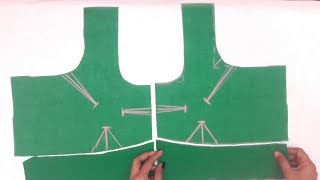 simple blouse cutting and stitching video  blouse stitching video [upl. by Lawtun]