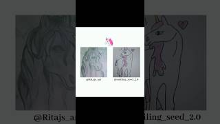 My drawing taste vs hercollab Ritajsart vs Smilingseed20  art aesthetic trend [upl. by Hilde]