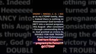 God Turned Ectopic Pregnancy to Twins CTDMP jesus drpauleneche miracle [upl. by Stannwood]