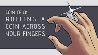 Coin Trick How to Roll a Coin Across Your Knuckles HD [upl. by Gulgee190]