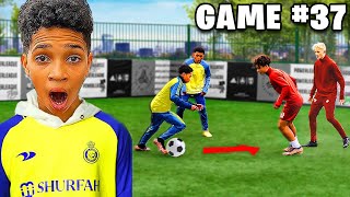 KID RONALDO IS AMAZING 2v2 vs PRO FOOTBALLERS [upl. by Harmaning]