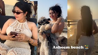 ASHVEM BEACH 🏝️ GOA full vlog Joey ka bowl beach pr hi chod diya 🤦🏻‍♀️ [upl. by Denny78]