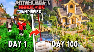 We Survived 100 Days on Amplified World in Minecraft Hardcore Hindi [upl. by Kirven629]