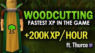 Fastest Woodcutting XP in OSRS ft Thurco [upl. by Nickerson732]