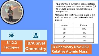 Calculate Relative Atomic Mass from Percentage Abundance [upl. by Sulrac]