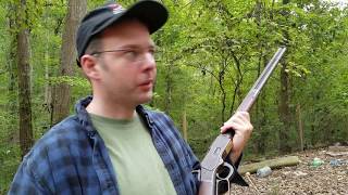 Shooting antique 1873 Winchester 3840 rifle [upl. by Rednijar]